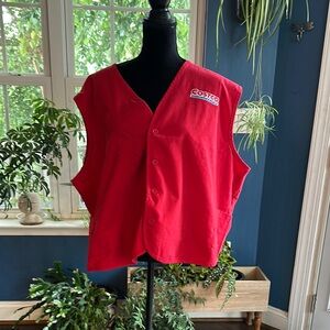 Red Costco Button-Up Vest